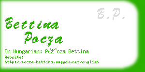 bettina pocza business card